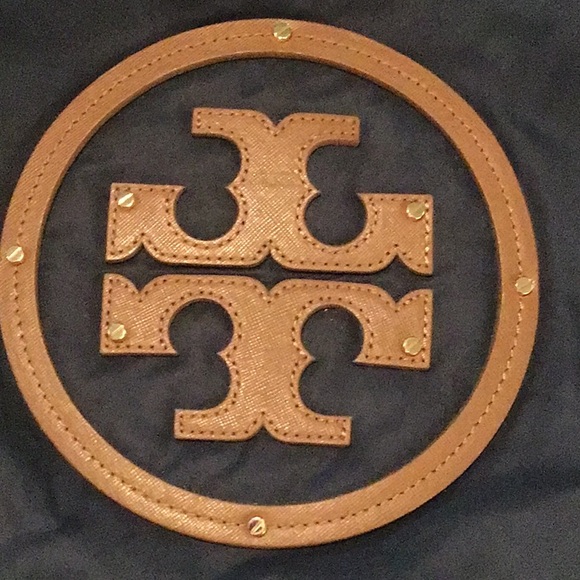 Tory Burch Tote Hobo Stacked Nylon Navy Bag - Picture 2 of 13